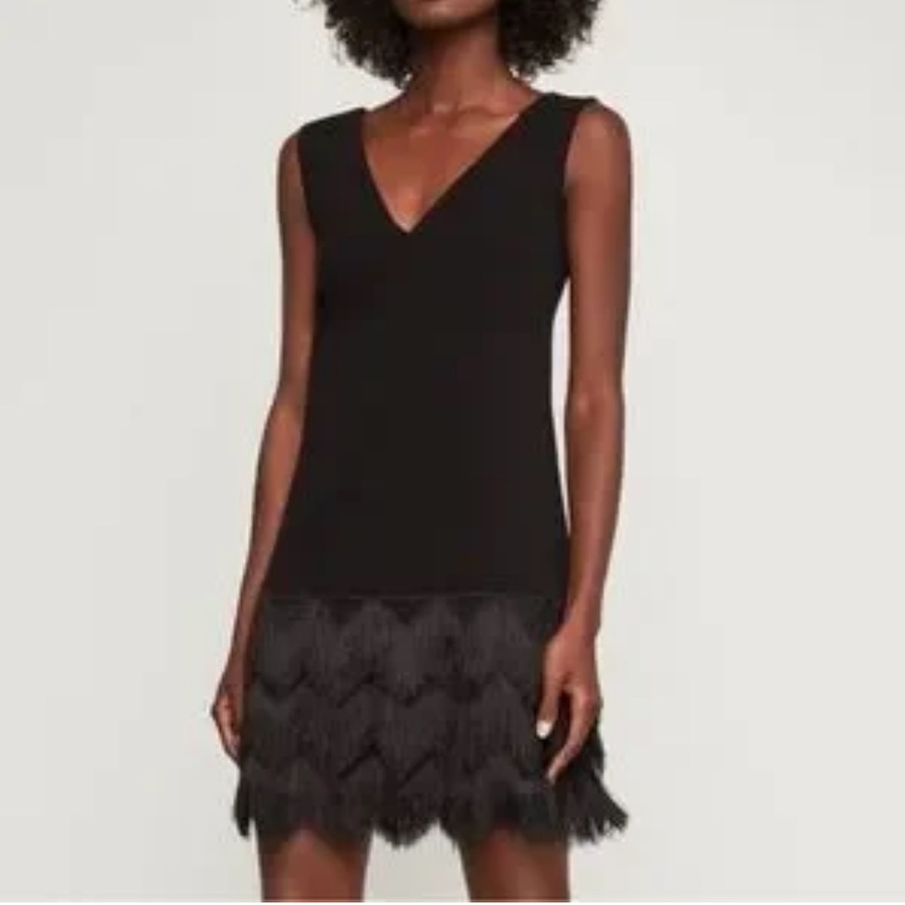 Bcbgmaxazria mini dress with fun fringe bottom 6